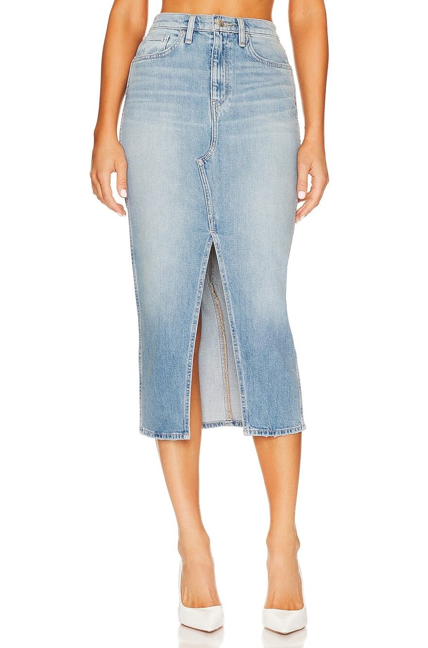 Hudson Reconstructed Blue Denim Skirt Size 24